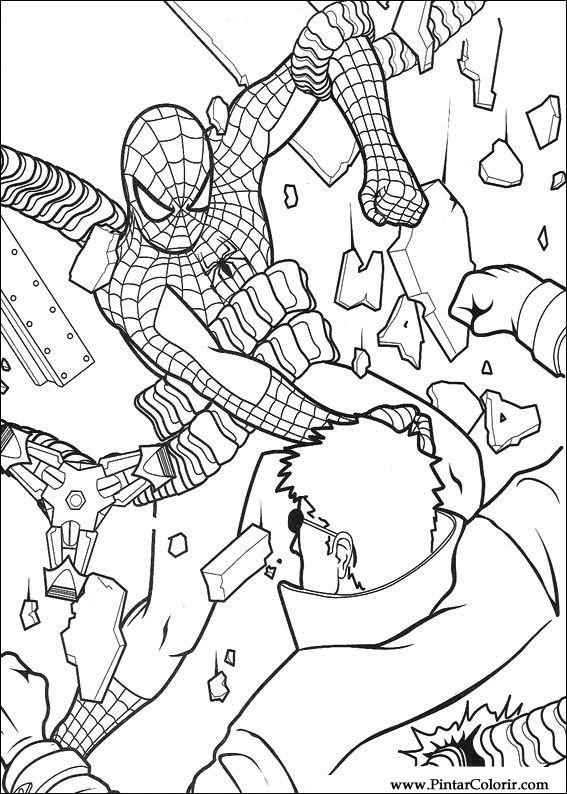 Pintar e Colorir Homem Aranha - Desenho 054