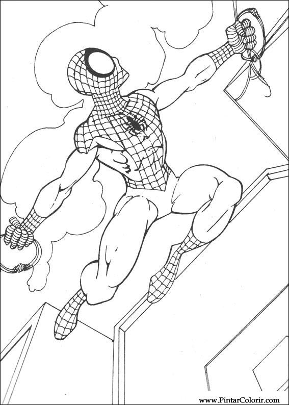 Pintar e Colorir Homem Aranha - Desenho 064