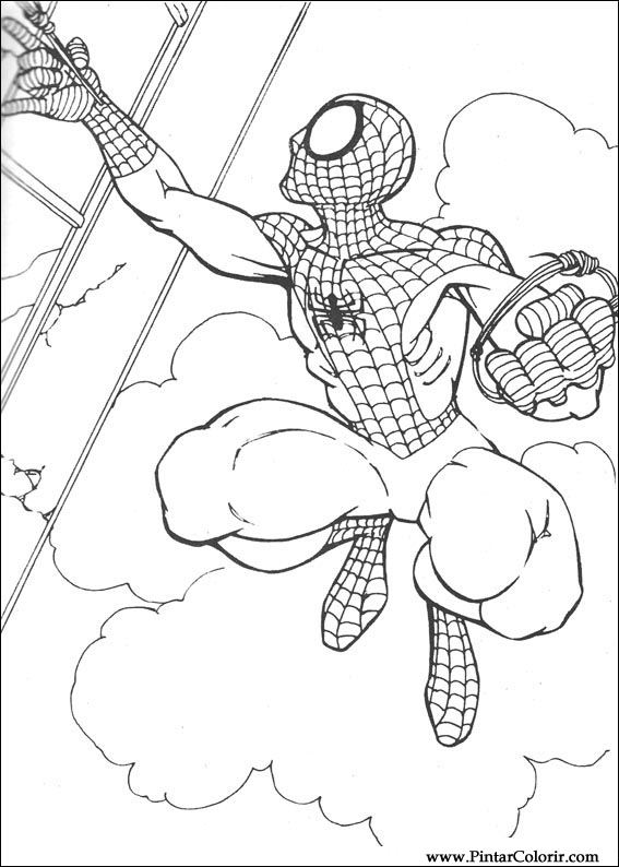 Pintar e Colorir Homem Aranha - Desenho 067