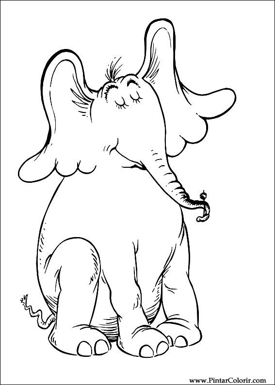 Pintar e Colorir Horton - Desenho 010