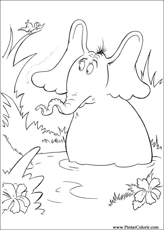 Pintar e Colorir Horton - Desenho 046