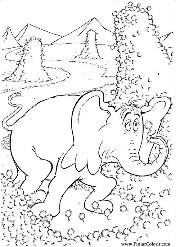 Pintar e Colorir Horton - Desenho 053