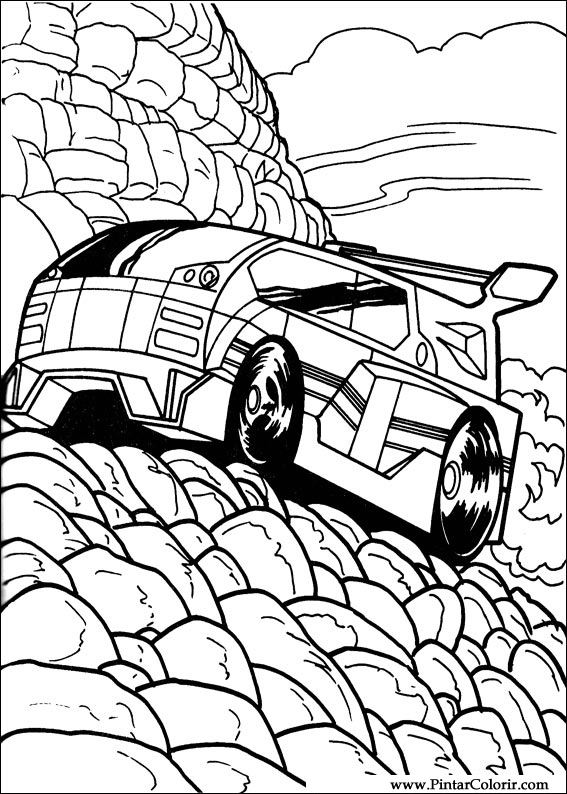 Pintar e Colorir Hot Wheels - Desenho 041