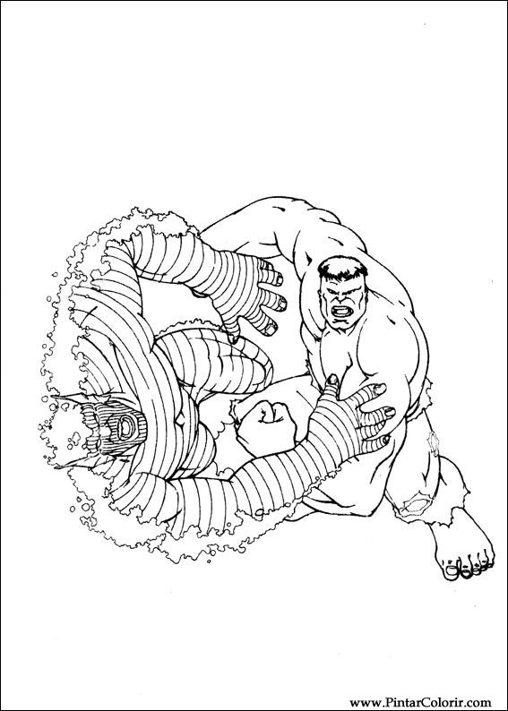 Pintar e Colorir Hulk - Desenho 103