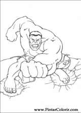 Pintar e Colorir Hulk - Desenho 016