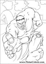 Pintar e Colorir Hulk - Desenho 018