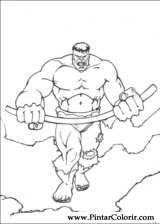 Pintar e Colorir Hulk - Desenho 024