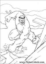 Pintar e Colorir Hulk - Desenho 027