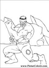 Pintar e Colorir Hulk - Desenho 031