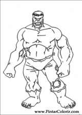 Pintar e Colorir Hulk - Desenho 035