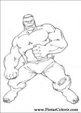 Pintar e Colorir Hulk - Desenho 039