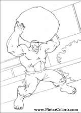 Pintar e Colorir Hulk - Desenho 042