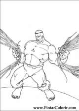 Pintar e Colorir Hulk - Desenho 045