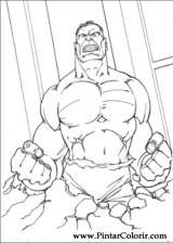 Pintar e Colorir Hulk - Desenho 048