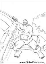 Pintar e Colorir Hulk - Desenho 050
