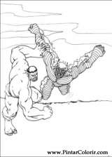 Pintar e Colorir Hulk - Desenho 052