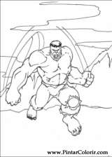 Pintar e Colorir Hulk - Desenho 055