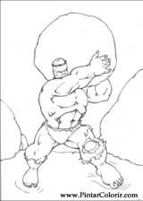Pintar e Colorir Hulk - Desenho 056