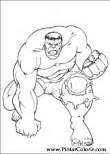 Pintar e Colorir Hulk - Desenho 057