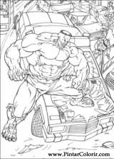 Pintar e Colorir Hulk - Desenho 062