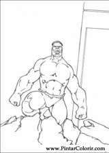 Pintar e Colorir Hulk - Desenho 063