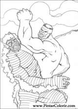Pintar e Colorir Hulk - Desenho 064