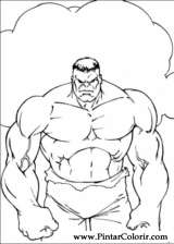 Pintar e Colorir Hulk - Desenho 071