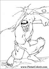 Pintar e Colorir Hulk - Desenho 076