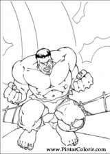 Pintar e Colorir Hulk - Desenho 091