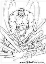 Pintar e Colorir Hulk - Desenho 093