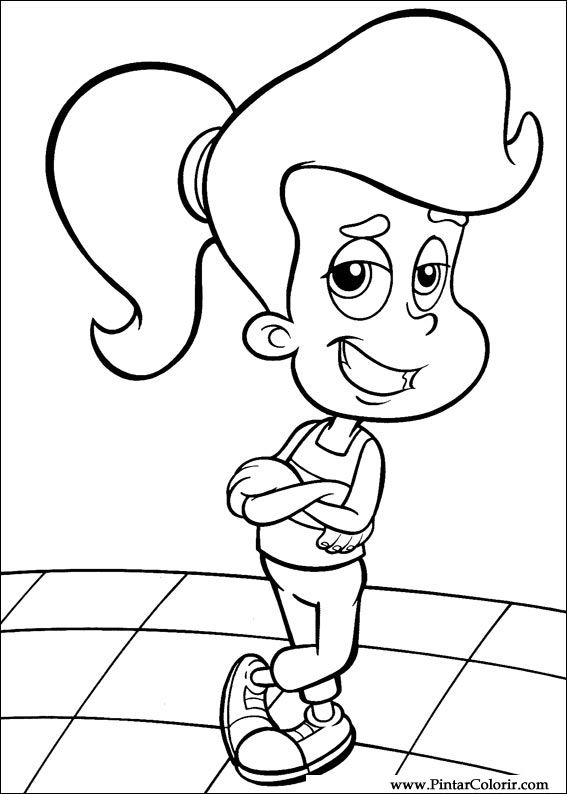 Pintar e Colorir Jimmy Neutron - Desenho 020