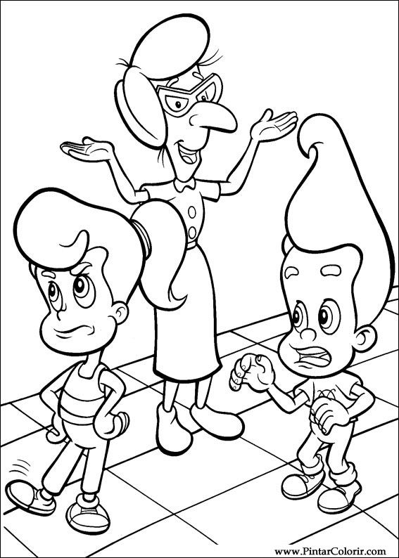 Pintar e Colorir Jimmy Neutron - Desenho 022