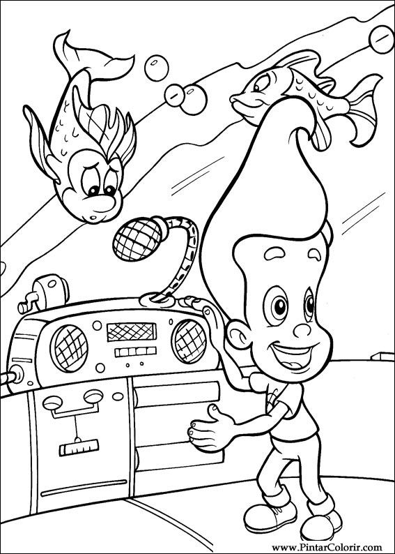 Pintar e Colorir Jimmy Neutron - Desenho 030