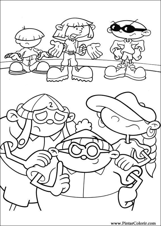 Dibujos para pintar y Color Los Chicos del Barrio - Diseño de impresión 040 Dibujos para pintar y Color Los Chicos del Barrio - Diseño de impresión 040
