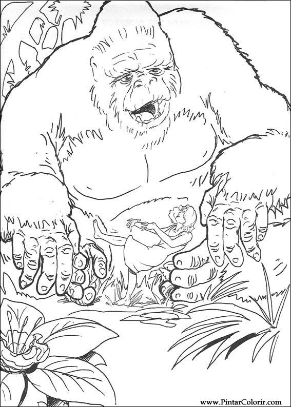 Pintar e Colorir King Kong - Desenho 011