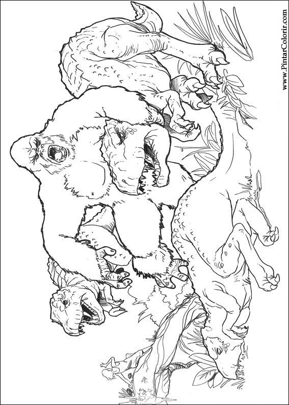 Pintar e Colorir King Kong - Desenho 015