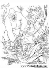 Pintar e Colorir King Kong - Desenho 008
