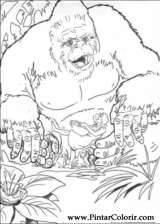 Pintar e Colorir King Kong - Desenho 011