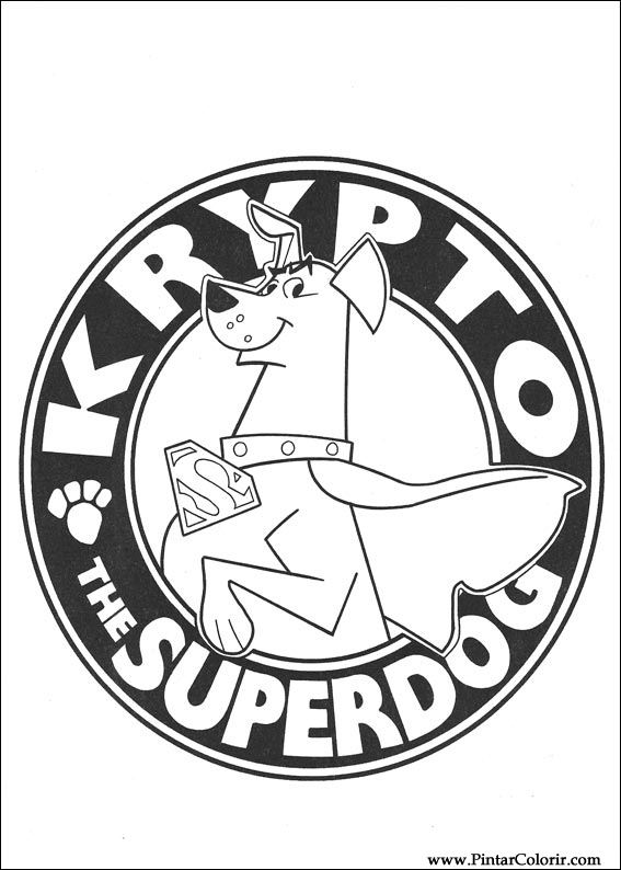 Pintar e Colorir Krypto - Desenho 034