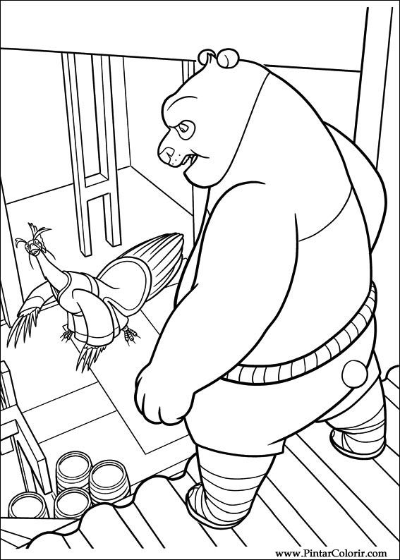 Pintar e Colorir Kung Fu Panda 2 - Desenho 018