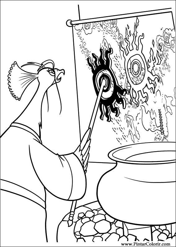 Desenhos do Kung Fu Panda 2 para colorir