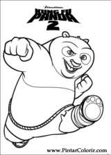 Pintar e Colorir Kung Fu Panda 2 - Desenho 001