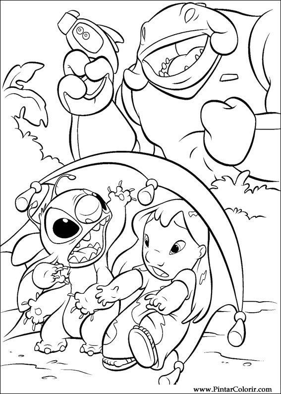 Coloriage de Stitch en Ligne Gratuit à imprimer