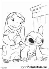 Pintar e Colorir Lilo E Stitch - Desenho 011