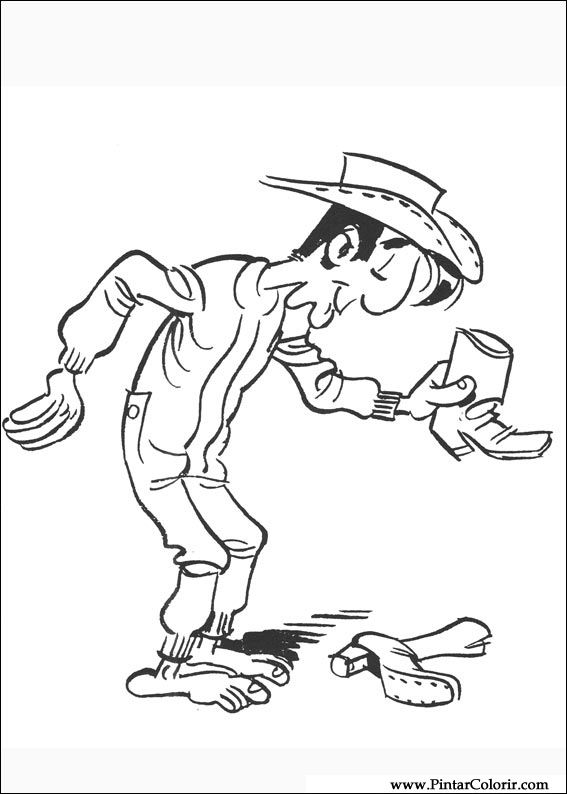 Pintar e Colorir Lucky Luke - Desenho 034