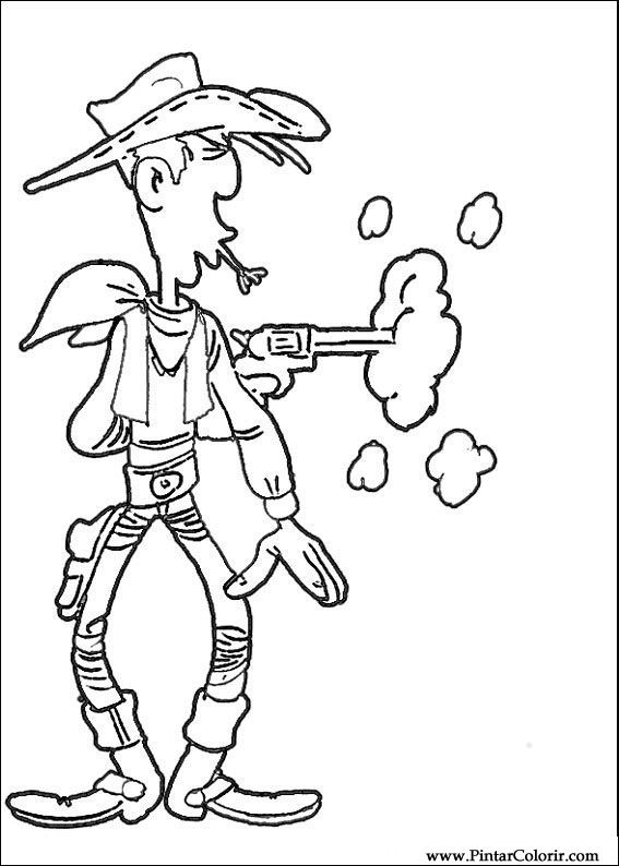 Pintar e Colorir Lucky Luke - Desenho 052