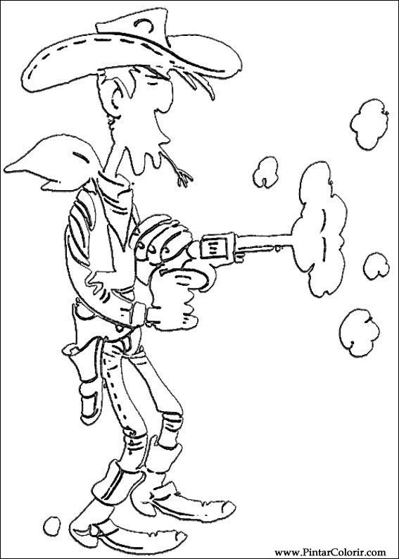 Pintar e Colorir Lucky Luke - Desenho 054