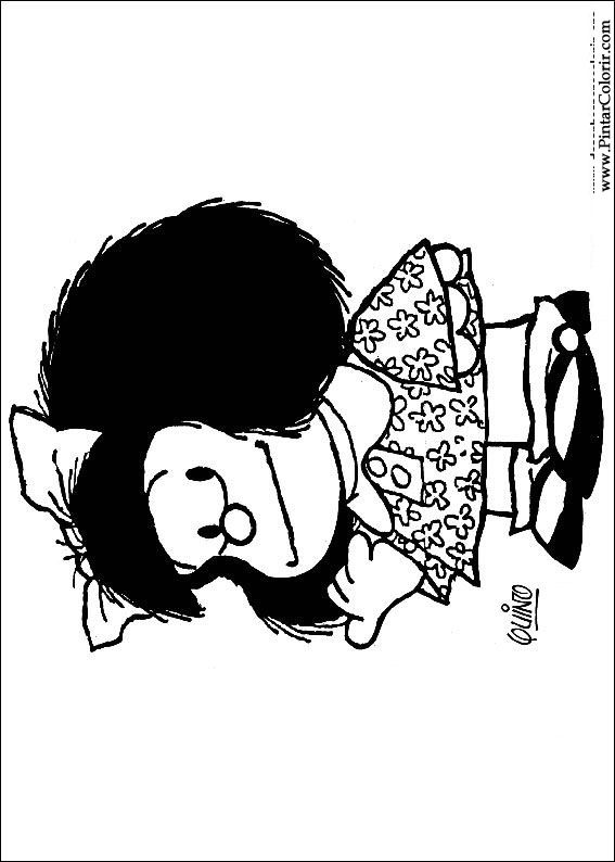 Dibujos para pintar y Color Mafalda - Imprimir Diseño 010