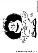 Pintar e Colorir Mafalda - Desenho 008
