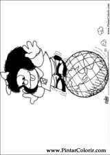 Pintar e Colorir Mafalda - Desenho 011